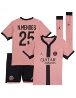 Paris Saint-Germain Nuno Mendes #25 Kolmaspaita Lasten 2024-25 Lyhythihainen (+ shortsit)